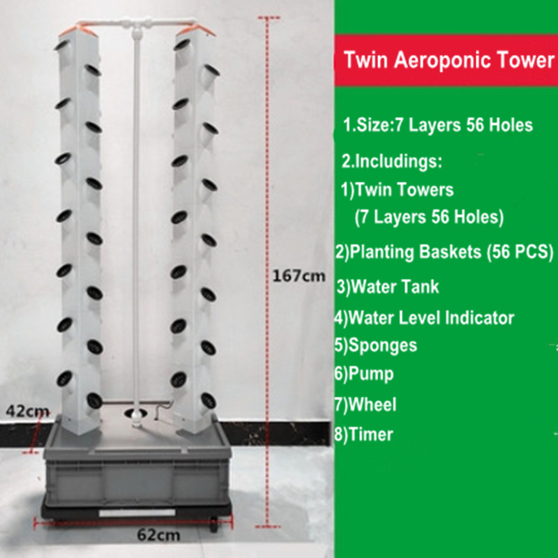 Hidroponik Kule, Çift Kule 56  - Hydroponic Grow Pod incelemesi ve fiyatı